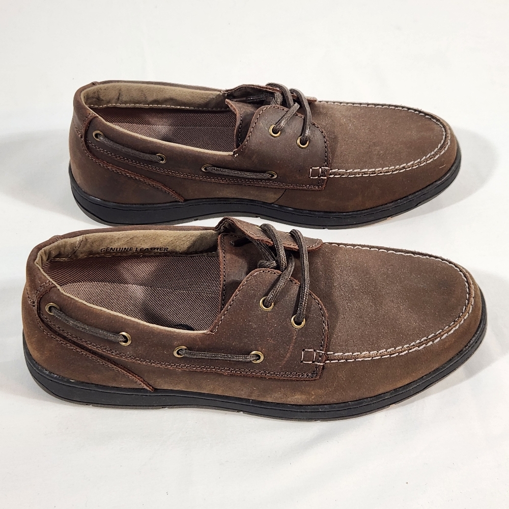Nunn Bush Men's Brown Leather Boat Shoes Loafers Size 12 M